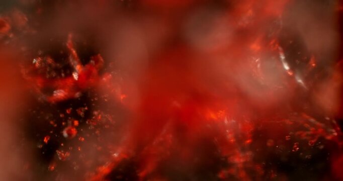 Ultra slow motion blood splash isolated on black background. Realistic liquid droplets ideal for VFX compositing, overlays, horror effects and cinematic action scenes.