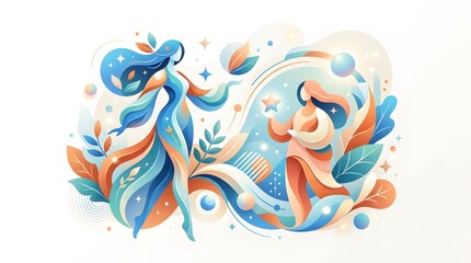 Fototapeta premium Creative Illustration Vector Design Composition