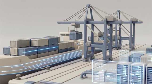 Smart logistics and shipping with digital data flow and cargo containers