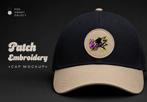 Patch Embroidery Cap Mockup