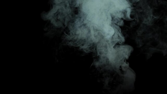 smoke , vapor , fog - realistic smoke cloud best for using in composition, 4k, use screen mode for blending, ice smoke cloud, fire smoke, ascending vapor steam over black background - floating fog
