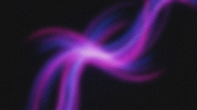 Abstract purple light trails on black background, glowing neon wave motion, ethereal violet energy curves for futuristic digital design