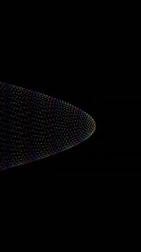 Generative Phyllotaxis 3D Spiral Pattern, Mathematical Fibonacci Sequence Animation, Abstract Scientific Data Visualization, UHD Generative Motion Background