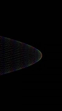 Generative Phyllotaxis 3D Spiral Pattern, Mathematical Fibonacci Sequence Animation, Abstract Scientific Data Visualization, UHD Generative Motion Background_loop