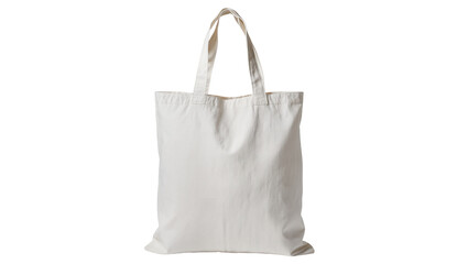 Isolated blank canvas tote bag, reusable shopping accessory for product photography and mockups © Oisin