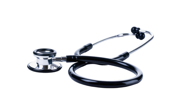 Isolated medical stethoscope, professional doctor's equipment for health care and diagnosis