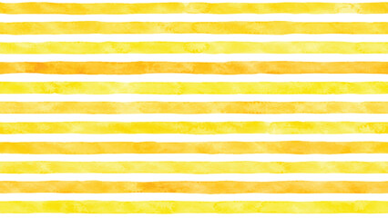 Beautiful seamless pattern with Orange yellow watercolor stripes. hand painted brush strokes, striped background. Vector illustration. © liana