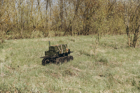 Ground robot delivering supplies in field operations