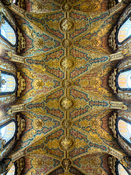 Ornate Cathedral Ceilings in Portugal