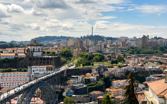 Bridge Crossing the Douro River in Porto Portugal