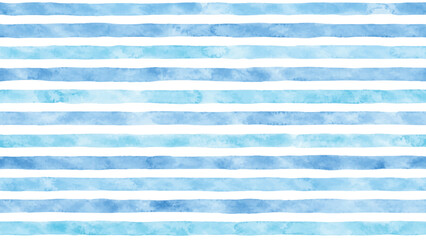 Beautiful seamless pattern with blue watercolor stripes. hand painted brush strokes, striped background. Vector illustration © liana