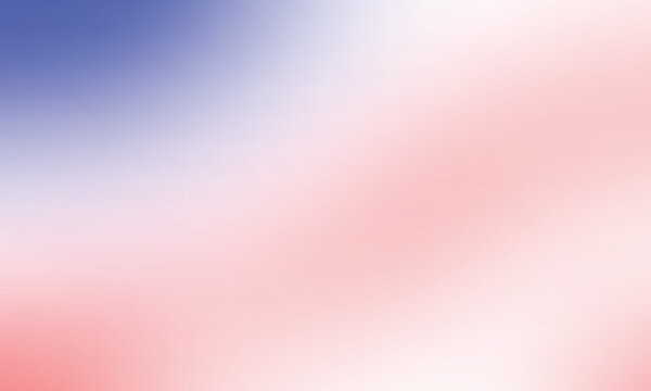Abstract Soft Gradient US Flag Background, Minimalist Patriotic Red White and Blue Blur for American 4th of July Independence Day Celebration Vector Banner