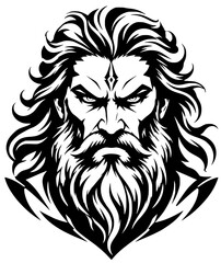Obraz premium mythological warrior zeus god