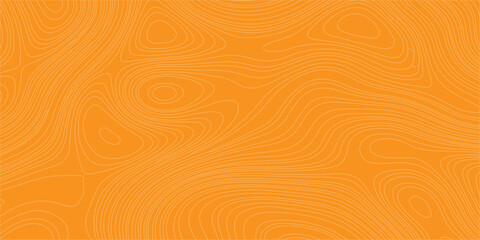 Orange abstract topographic map background with contour lines representing elevation terrain, subtle, flowing contour lines to represent geographical elevation and terrain © Creative Lis