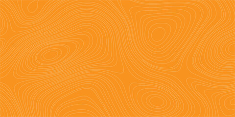 Orange abstract topographic map background with contour lines representing elevation terrain, subtle, flowing contour lines to represent geographical elevation and terrain © Creative Lis