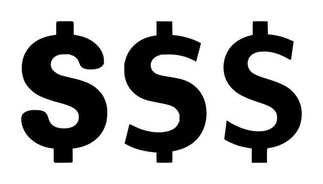 Profit margin dollar icon set with solid black line art design featuring profit, margin, dollar sign with finance and business