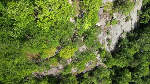G&oacute;ra Chojnik - Polska - Piękne widoki na Karkonosze, Śnieżke i niesamowite lasy nagrane dronem. G&oacute;ry, lasy, Karkonosze, piękne widoki
