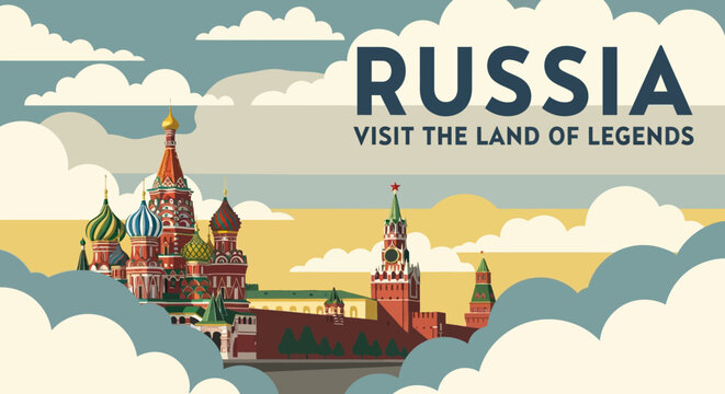 Moscow Russia St. Basil's Cathedral Kremlin Travel Landmark