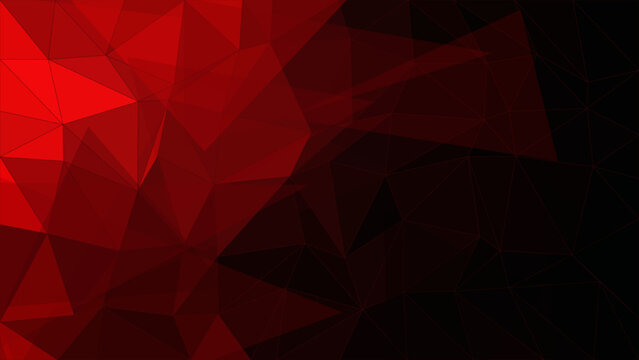 Red Black Neon Polygon Background