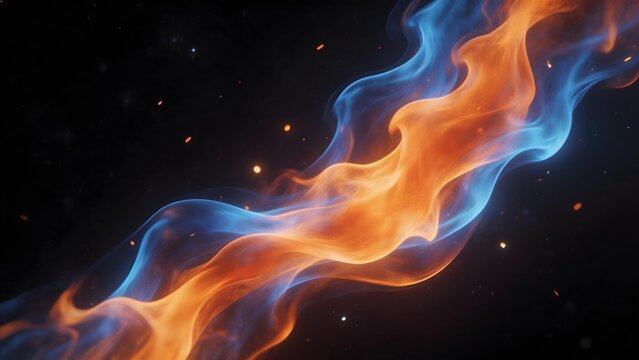 Abstract flames in space