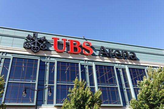 Elmont, NY, USA - May 12, 2026: UBS Arena in Elmont, New York on May 12, 2026. UBS Arena is a multi-purpose arena and home to the Islanders of the NHL.
