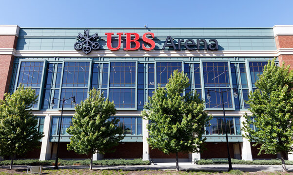 Elmont, NY, USA - May 12, 2026: UBS Arena in Elmont, New York on May 12, 2026. UBS Arena is a multi-purpose arena and home to the Islanders of the NHL.