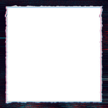 Square frame png glitch effect