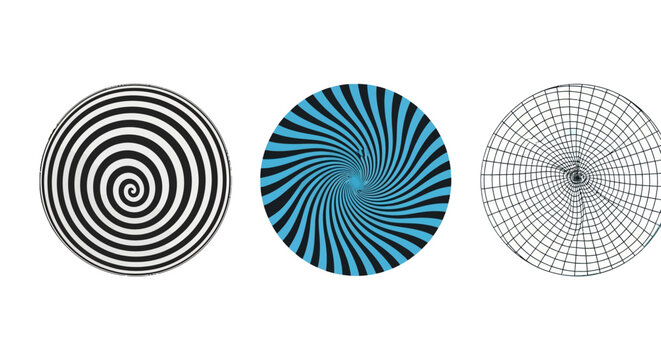 Geometric Optical Illusions: Swirls and Grids