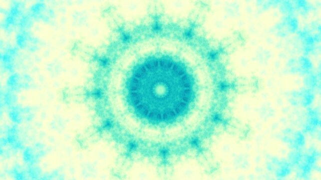 Teal tie-die mandala slowly spin spiritual abstract loop background