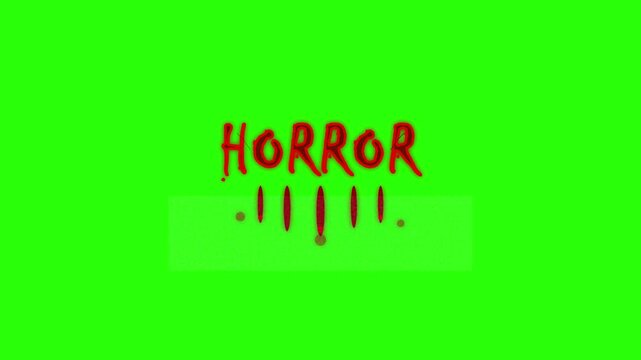 A horror theme with red text on a green background