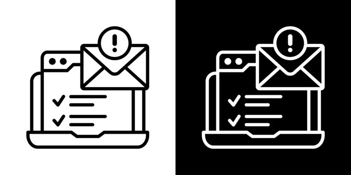 Important Icon Of Line Black And White Style Vector Illustrationn
