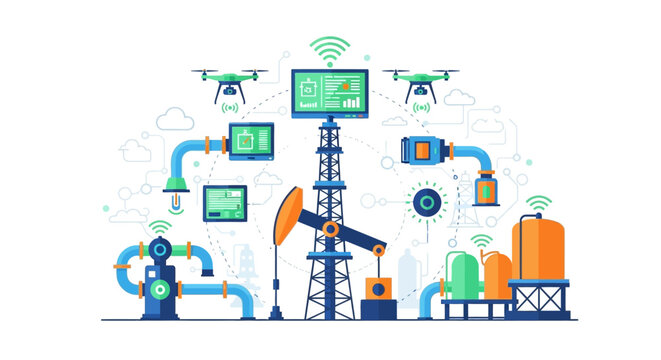 Smart Oil Field Technology: Drones, Sensors, and Automation
