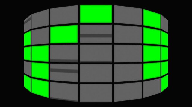 Premium CRT TV Wall Transition - 4K Green Screen Static Noise Overlay