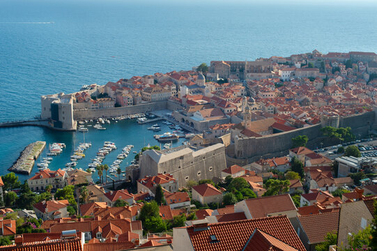 Aerial view of Dubrovnik, Croatia