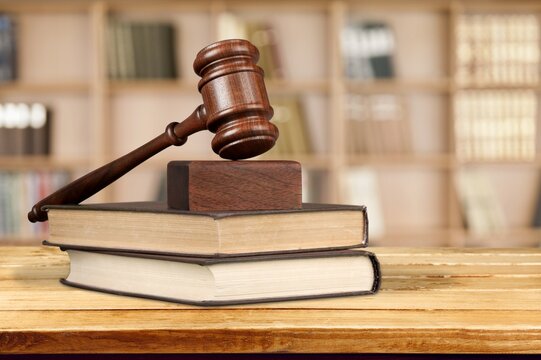Judges wooden gavel, law concept