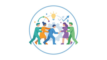 Fototapeta premium Teamwork and collaboration for business success