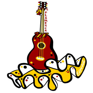 FLAMENCA guitarra espa&ntilde;ola.