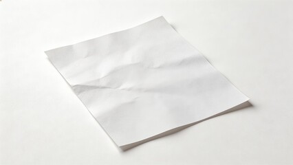 Obraz premium Crumpled white paper on plain surface