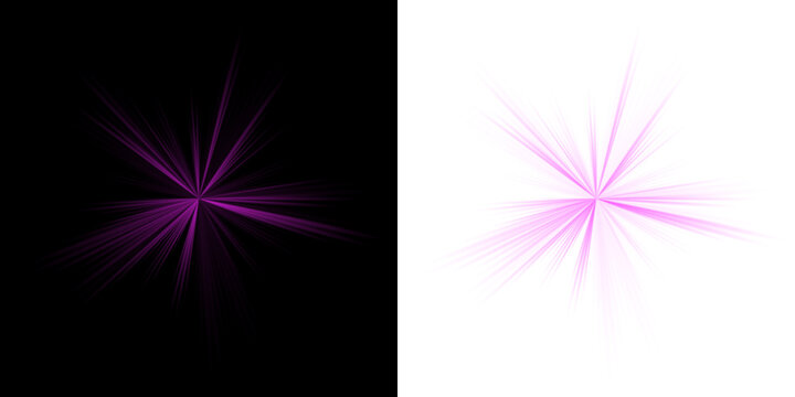 Pink Starburst Explosion Graphic Elements for Dynamic Motion Design and Abstract Backgrounds