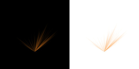Stylized Orange Explosion and Light Flare Graphic Elements for Motion Design and Comic Book Action Effects © SimpleDesignStudio