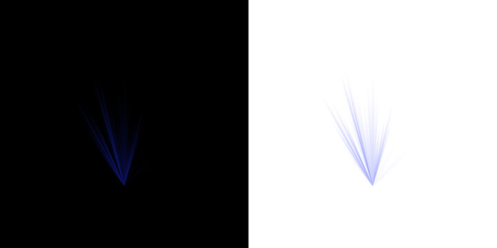 Abstract Blue Spiky Fan Shapes on Black Background for Digital Graphic Design and Modern Motion Graphics Elements