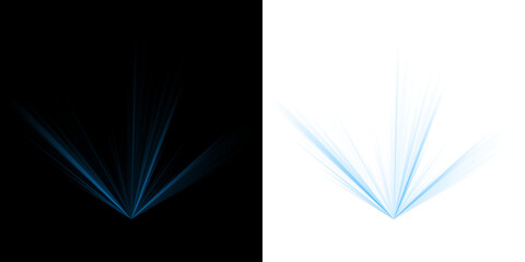 Abstract Blue Impact Explosion Effects Set for Comic Book Action Graphics and Dynamic Motion Design Elements © SimpleDesignStudio
