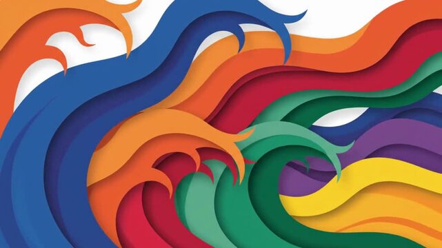 abstract background of colorful waves