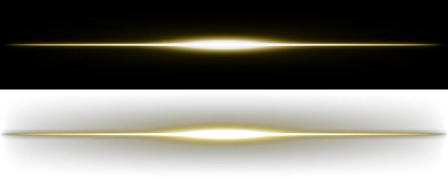 Golden Light Streak Overlay Effect for Cinematic Transitions and Abstract Backgrounds with Glowing Horizontal Lines