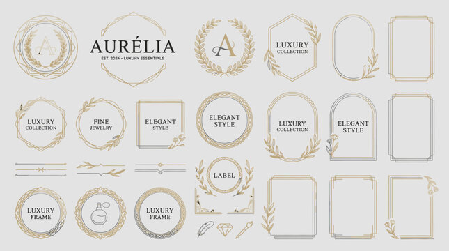 Collection of various label shapes.