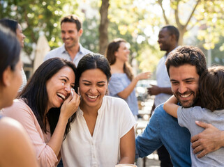 Obraz premium Natural smiles and emotions. People. friendliness