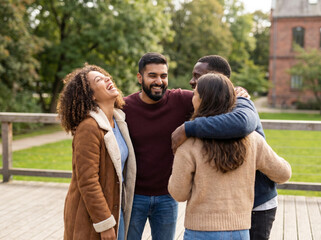 Obraz premium Natural smiles and emotions. People. friendliness
