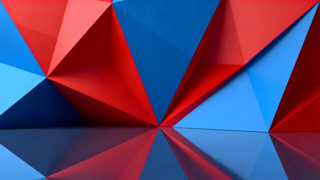 Red and blue geometric abstract pattern