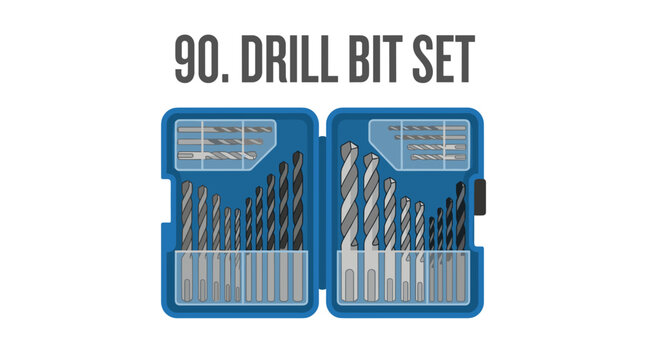 Drill Bit Set in Blue Case.