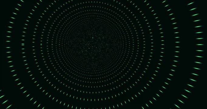 Digital Binary Code Circular Data Tunnel Animation.